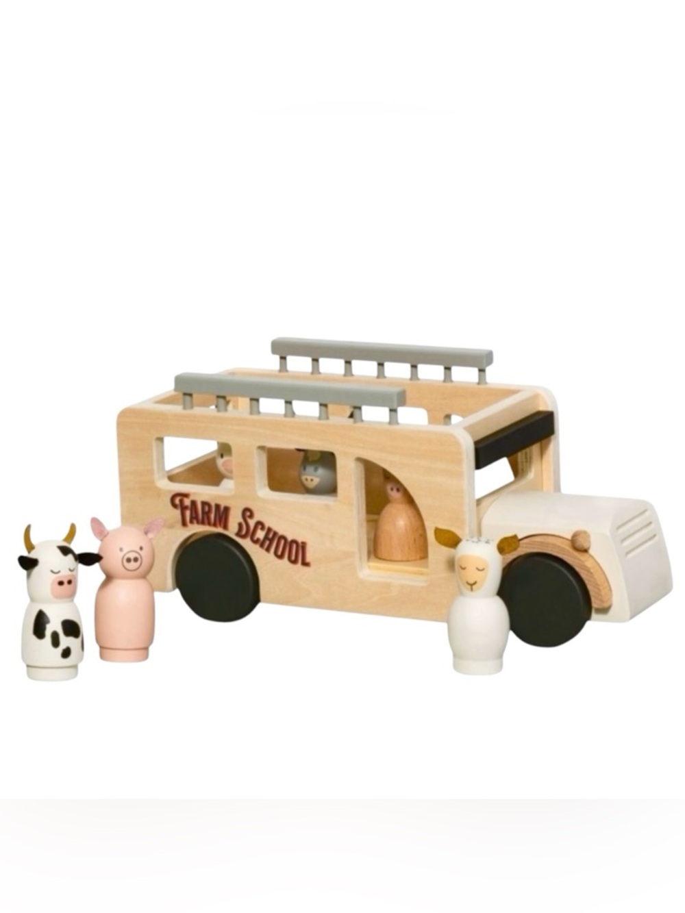 Hearth & Hand Wood Farm School Bus and Animals